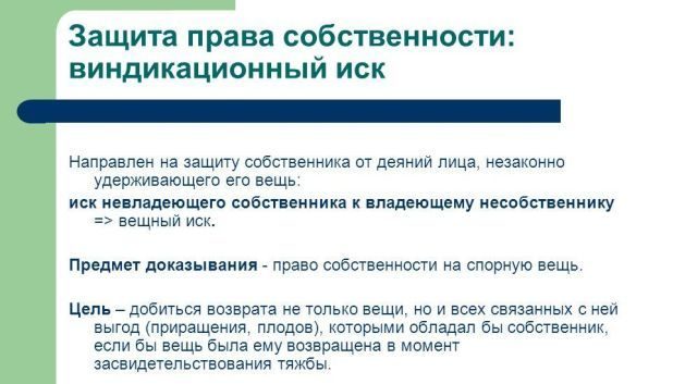 Что такое виндикационный иск в гражданском праве: понятие, предмет и сфера применения